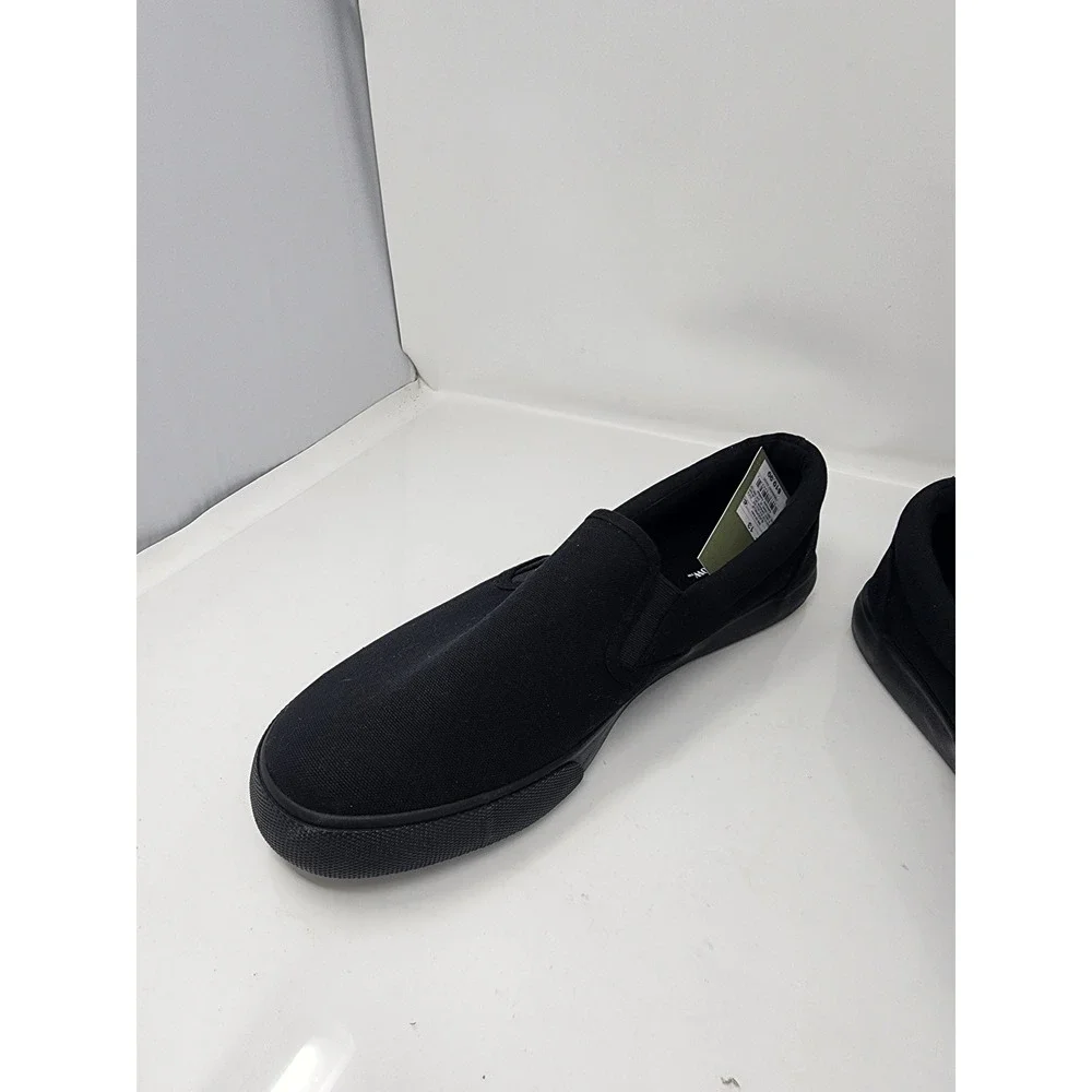 Goodfellow & Co Mens Phillip Slip On Sneakers Black Canvas Casual Size 13
